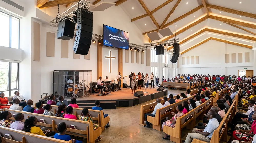 Church sound system in Kenya