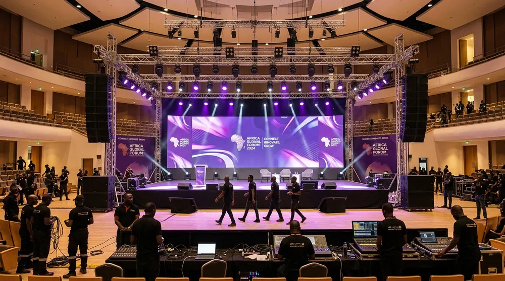 Professional event AV setup in Kenya