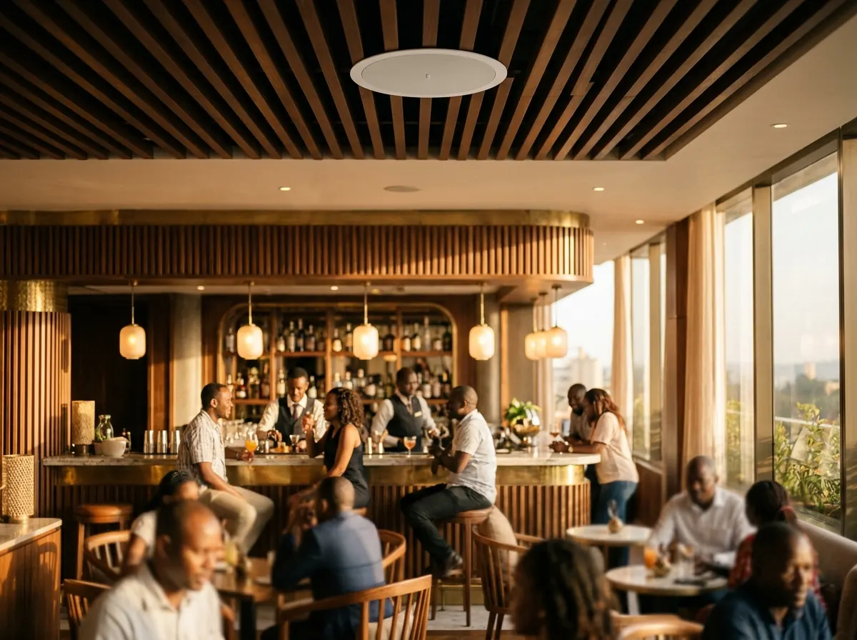 Background Music Systems for Hotels, Restaurants, Banks and Offices in Kenya 1 Ceiling speakers for background music in a hotel or restaurant